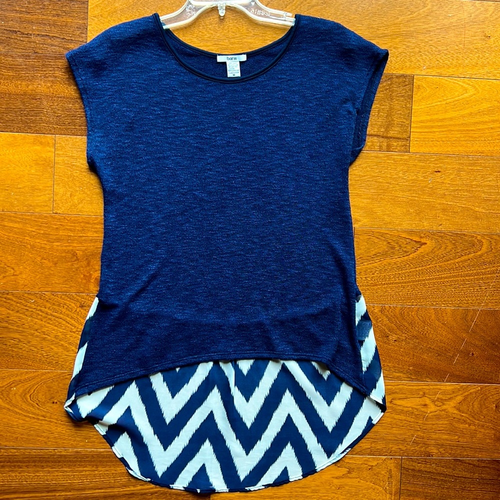 BAR III Sleeveless Knit Peplum Blouse